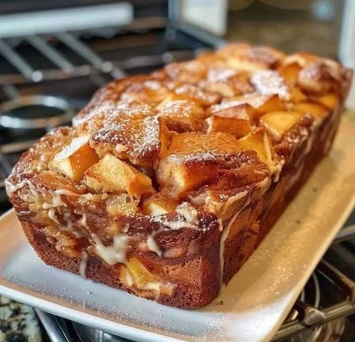 Apple Cinnamon Bread Pudding Loaf