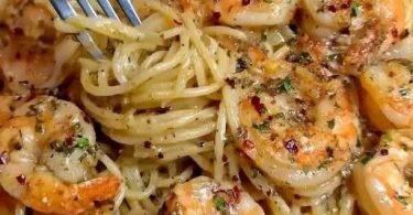 Creamy Garlic Butter Shrimp Pasta
