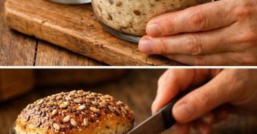 3-Ingredient Simple Seeded Bread loaf, no yeast, no sugar