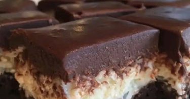 Triple-Layer Chocolate Coconut Brownie Bars